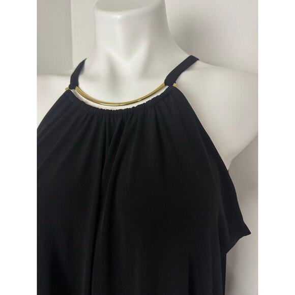 INC Black Halter with Gold Metal Detailed Neckline 1X NWT - Picture 11 of 11